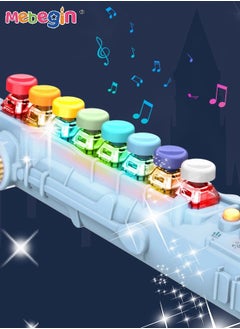 MEBEGIN Saxophone Set with 5 Music Cards and 1 Lanyard, Simulation Musical Instrument Toy with Light and Sounds, Multifunctional Saxophone Toy, Kids' Orchestral Instrument, Early Education Toy, Ideal Gift for Kids Aged 3+, 19*28*10cm  - Image 4