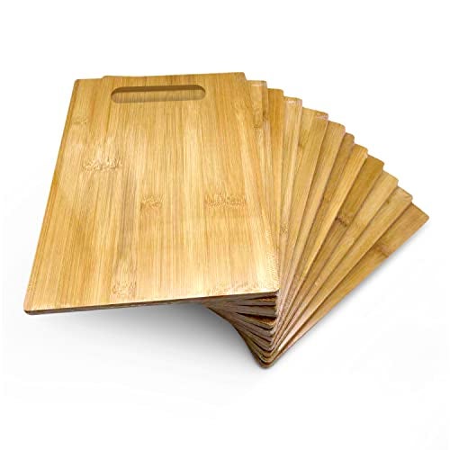 Bulk Plain Bamboo Cutting Board Set of 12  For Customized Personalized Engraving Purpose  Wholesale Premium Blank Bamboo Board Rectangular 12 X 9