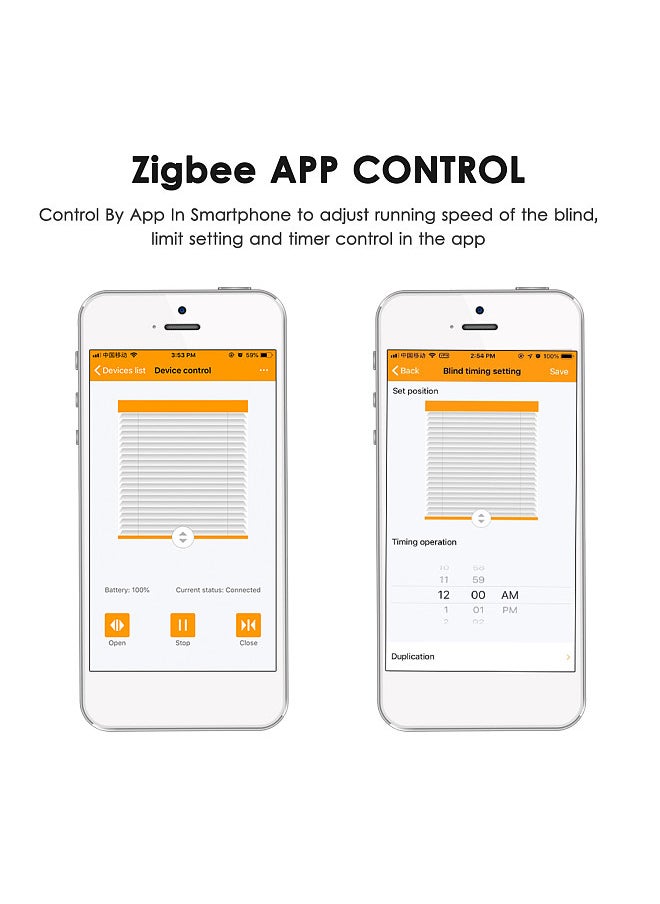 Generic - Solar Powered Zigbee Control Smart Blinds Drive Motor  Motorized Chain Roller Voice Control Shade Shutter Drive Motor Replacement for Alexa  Home Support Time Scene and Group Mode (Requires Zigbee 3.0 or Later) - Image 1