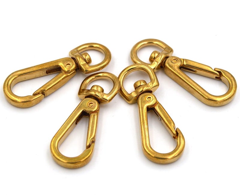 Muzztech Pack of 40 Swivel Lobster Clasps Push Gate Snap Hook Bag Clips Purse Accessories - Gold - Image 3