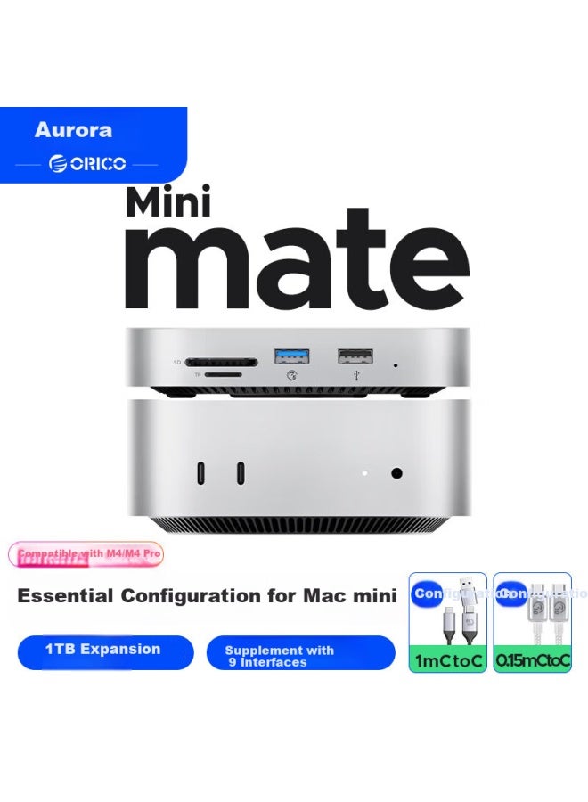 Orico 1tb Portable Ssd Compatible With Mac Mini M4 Expansion Dock, Minimate External Hard Drive Storage Cooling Stand M4se - Image 1