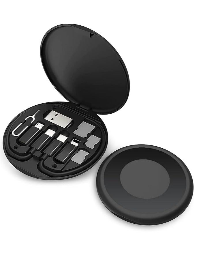 All in One 60W USB Fast Charging Travel Data Cable Set Type C, Lightening and Micro USB Port Inbuilt Mobile Stand Compatible with iPhone, iPad, Samsung, RealMe & All Other Android Phones - Image 1