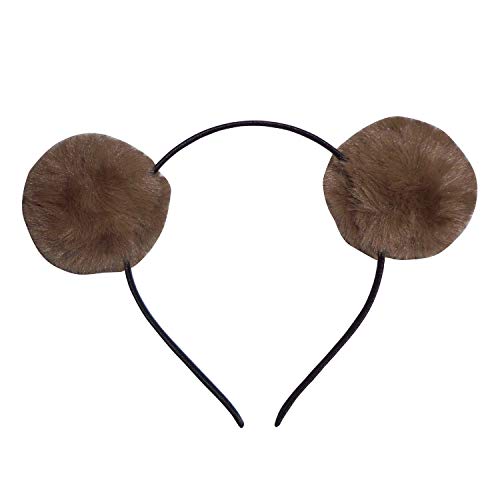 Cartsyou Pom Pom Headband Head Hoop Animal Style Cute fluffy Hairband for Halloween Costume (D) - Image 3