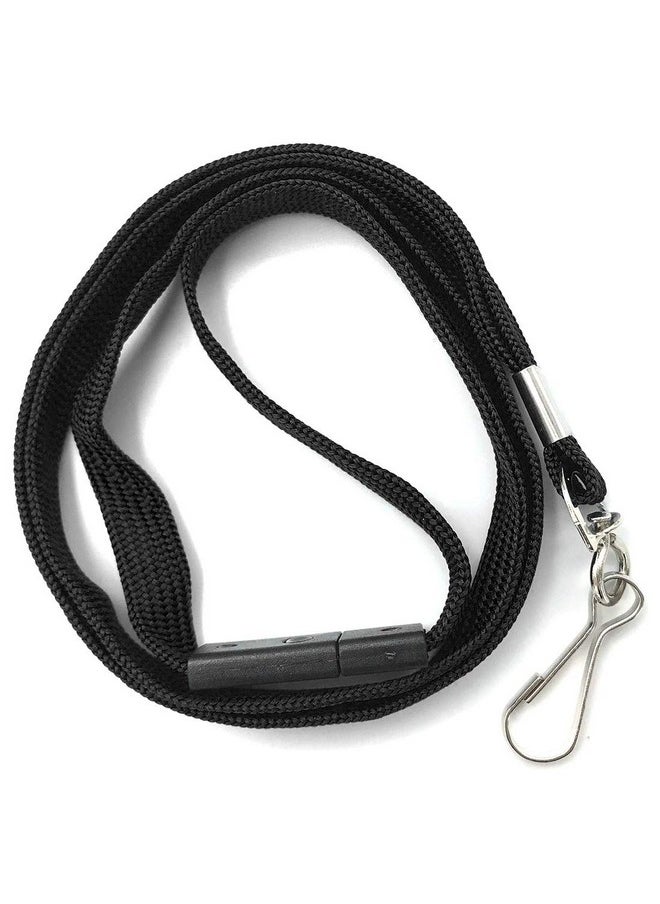 Bird Fiy Bird Fiy Lanyards Safety Black Lanyards Neck Flat Premium Breakaway Badge Lanyard with J-Hook for ID Nametag Badge Holder (Black, 50 PCS)  - Image 5