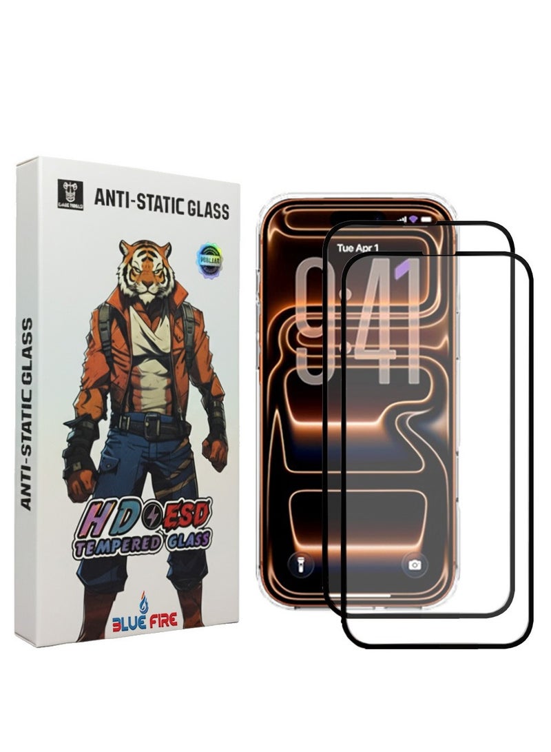 BlueFire 2-Pack Tempered Glass Screen Protector for Apple iPhone 17 5G (2025) – Double Pack, Ultra HD Clarity, Full Glue Adhesive, Edge-to-Edge Coverage, Anti-Scratch, Bubble-Free, Precision-Cut, Enhanced Durability - Image 1