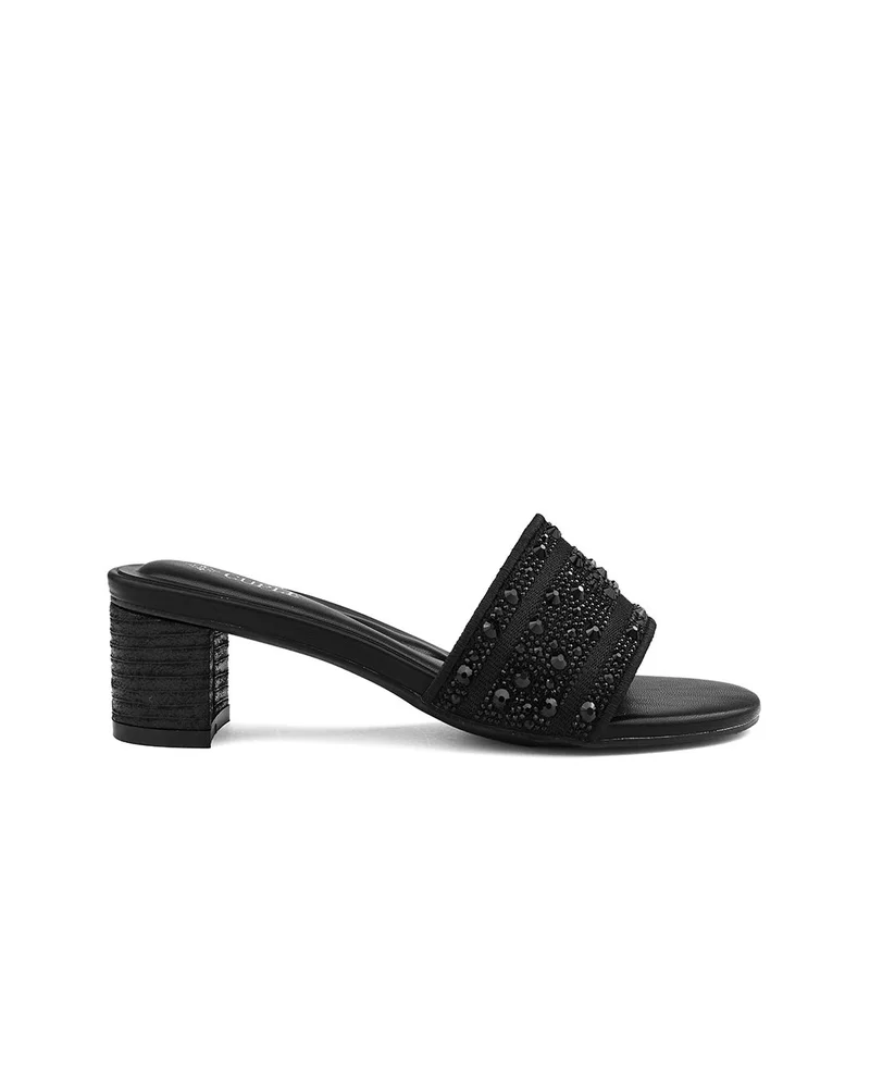 Cuple Womens embellished beaded slip-on flat sandals