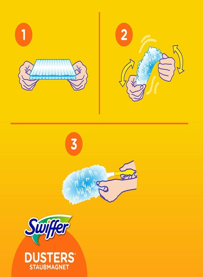 Swiffer Attrape & Retient Kit De Dépoussiérage (1 Manche Et 5 Recharges) Duster, M, Blue - Image 3