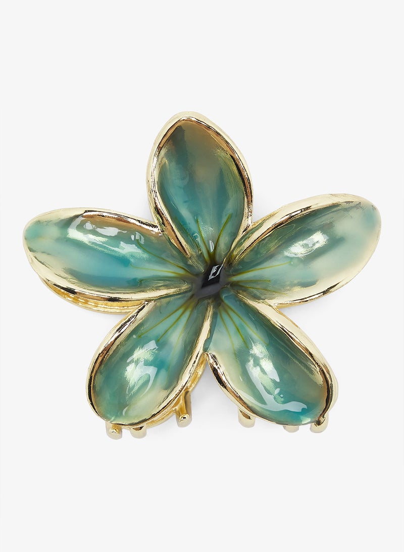 جينجر مخلب شعر معدني على شكل زهرة - Image 1