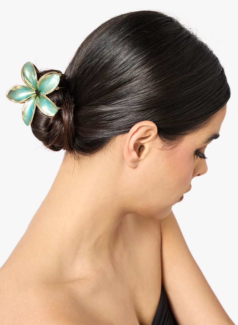 جينجر مخلب شعر معدني على شكل زهرة - Image 4