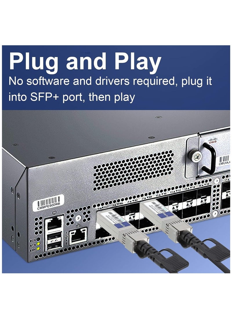 SFP Cable, 10G SFP+ DAC Passive Direct Attach Copper Twinax Cable for Cisco SFP-H10GB-CU3M, Ubiquiti, Netgear, Mikrotik, D-Link, Intel, Supermicro and More (9.8ft) - Image 5