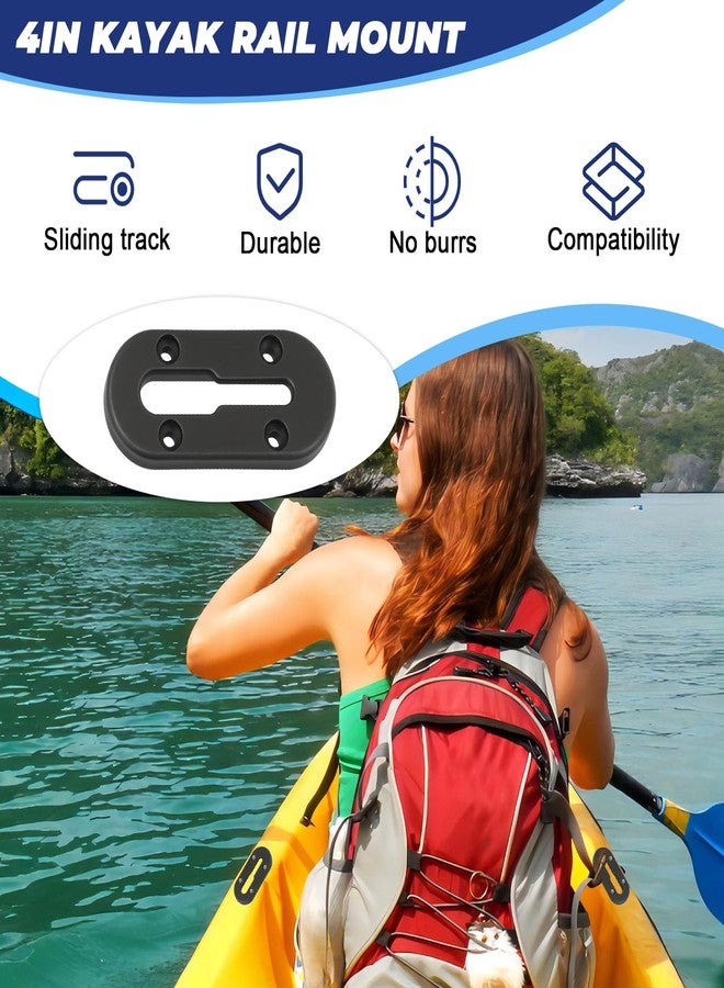 CHAR YONG Kayak Track,Kayak Low Profile Track,4Inch Kayak Rail,Kayak Accessories Mount Track,Kayak Gear Track for Fishing Rod Holder,Kayak Rail Track for Paddle Holders,Fish Fider,Cup Holder,Anchor Cleats,4Pcs - Image 4