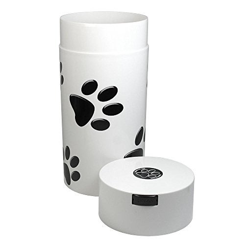 TIGHTPAC Pawvac 24 Ounce Vacuum Sealed Pet Food Storage Container; White/Black Paws - Image 2
