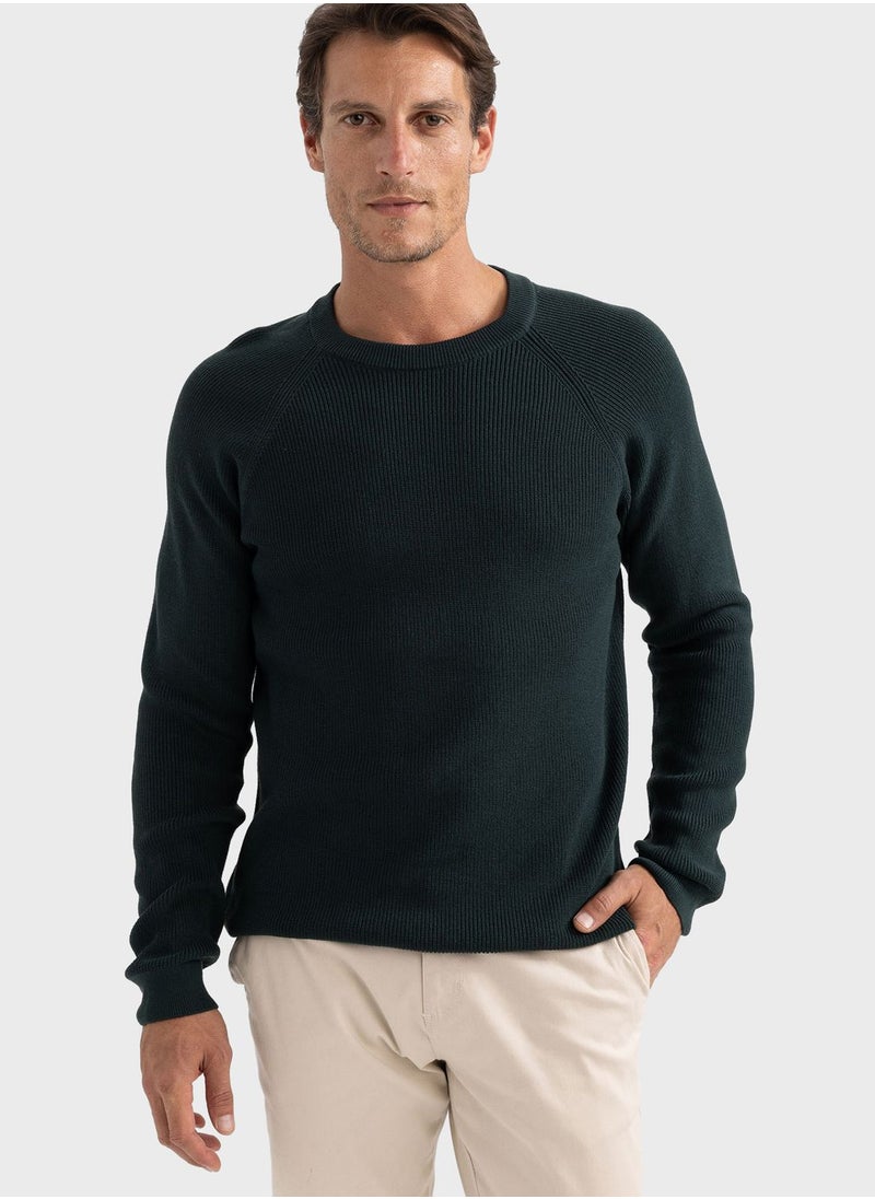DeFacto - Crew Neck Knitted Sweater - Image 1