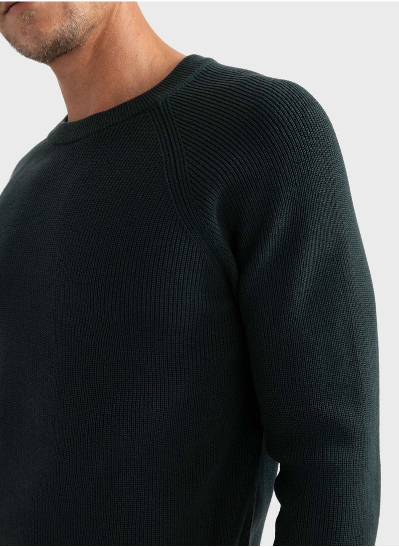 DeFacto - Crew Neck Knitted Sweater - Image 1