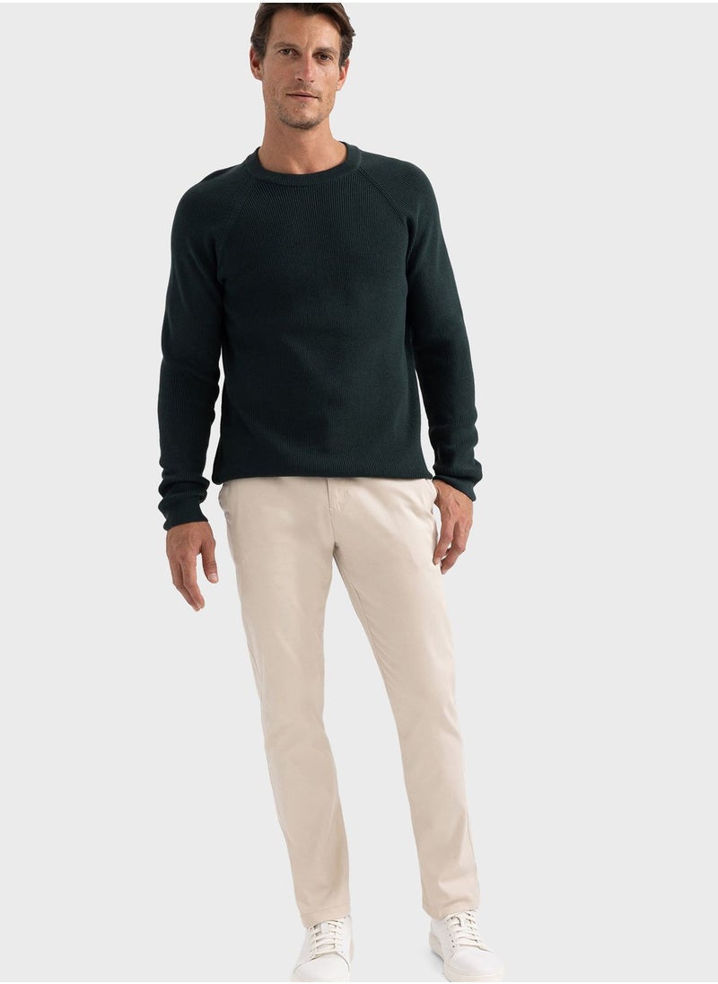 DeFacto - Crew Neck Knitted Sweater - Image 1