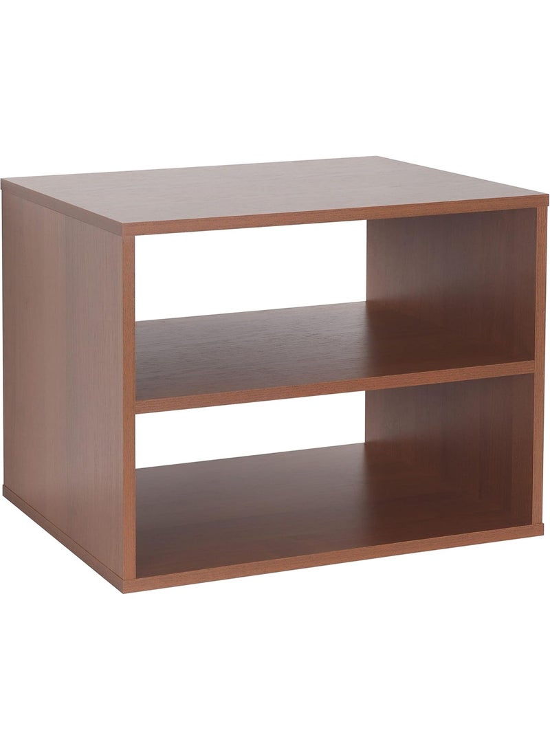 RICOO WM110-ER Bookcase with 2 Compartments, 60 x 45 x 40 cm, Wooden Shelf, Rustic Oak Dark Brown, Standing Shelf, Office Bookshelves, Shelves & Shelves, Printer Stand, Printer Shelf, Filing Shelf - Image 4