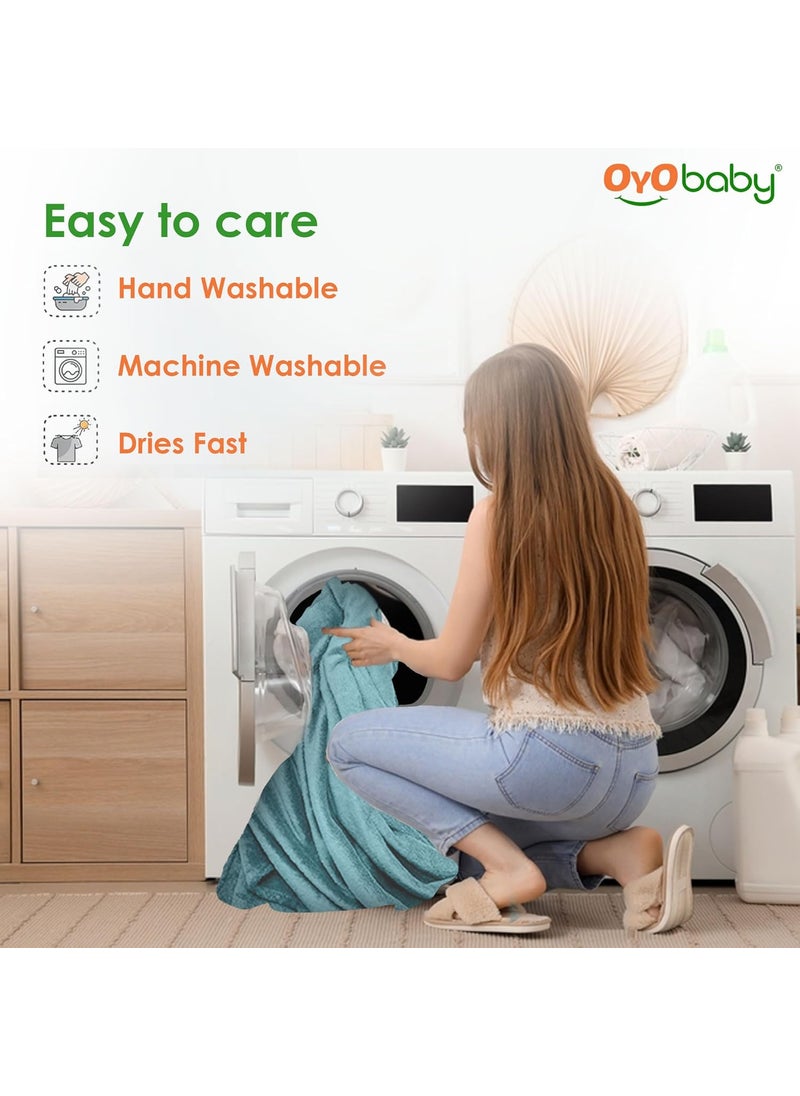 OYO BABY - OYO BABY - Baby Dry Sheet for New Born Babies | Infant Waterproof Bed Protector Sheet for Baby | Mattress Pads | Quickly Dry Super Soft, Reusable Mat (Single Bed-(72" X 36"), Blue), Polycotton - Image 1