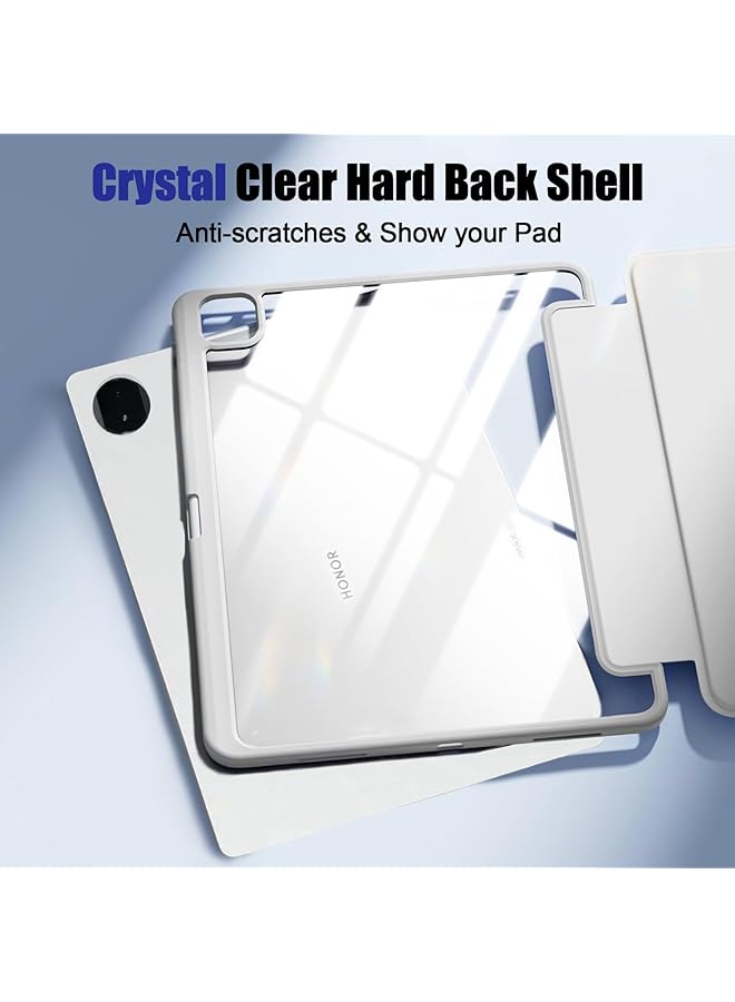 erorex Case For Honor Magic Pad 2 12.3 Inch 2024 Auto Sleep Wake Ultra-Thin Y-Folding Leather Case With Pen Holder Tablet Cover For Honor Magic Pad 2 Gray - Image 4