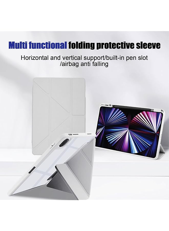 erorex Case For Honor Magic Pad 2 12.3 Inch 2024 Auto Sleep Wake Ultra-Thin Y-Folding Leather Case With Pen Holder Tablet Cover For Honor Magic Pad 2 Gray - Image 2