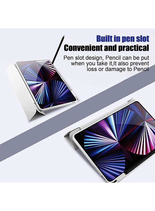 erorex Case For Honor Magic Pad 2 12.3 Inch 2024 Auto Sleep Wake Ultra-Thin Y-Folding Leather Case With Pen Holder Tablet Cover For Honor Magic Pad 2 Gray - Image 3