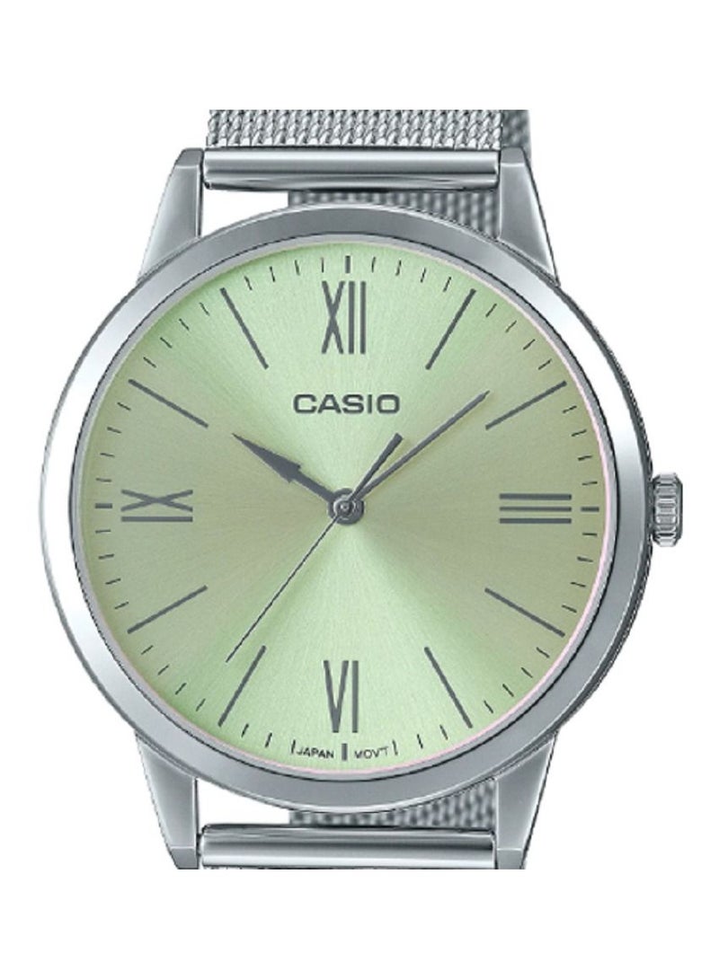 Casio Men Watch Analog Silver Stainless Steel Mesh Band MTP-E600M-9BDF. - Image 3