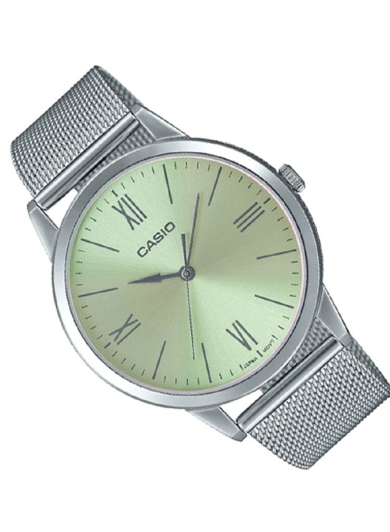 Casio Men Watch Analog Silver Stainless Steel Mesh Band MTP-E600M-9BDF. - Image 2