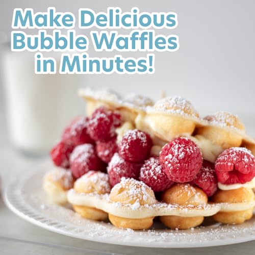 CucinaPro Bubble Waffle Maker- Electric Non stick Hong Kong Egg Waffler Iron Griddle w/Ready Indicator Light- Ready in under 5 Mins- Recipe Guide Included, Make Delicious Ice Cream Cones for Xmas Gift or Treat - Image 2