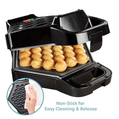 CucinaPro Bubble Waffle Maker- Electric Non stick Hong Kong Egg Waffler Iron Griddle w/Ready Indicator Light- Ready in under 5 Mins- Recipe Guide Included, Make Delicious Ice Cream Cones for Xmas Gift or Treat - Image 5