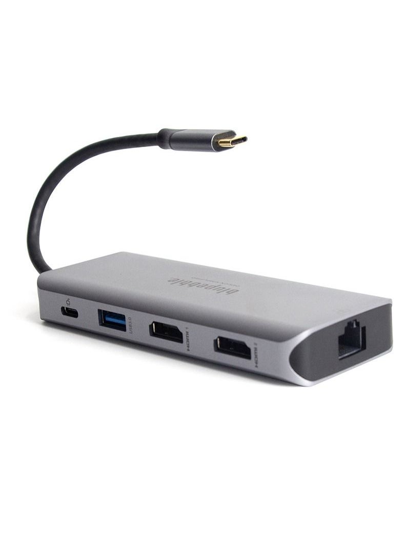 blupebble - C9 Hub Aluminum 9-in-1 Multimedia HUB 4K HDMI with Ethernet Card Reader USB-C USB-2.0 & USB 3.0 - Image 1