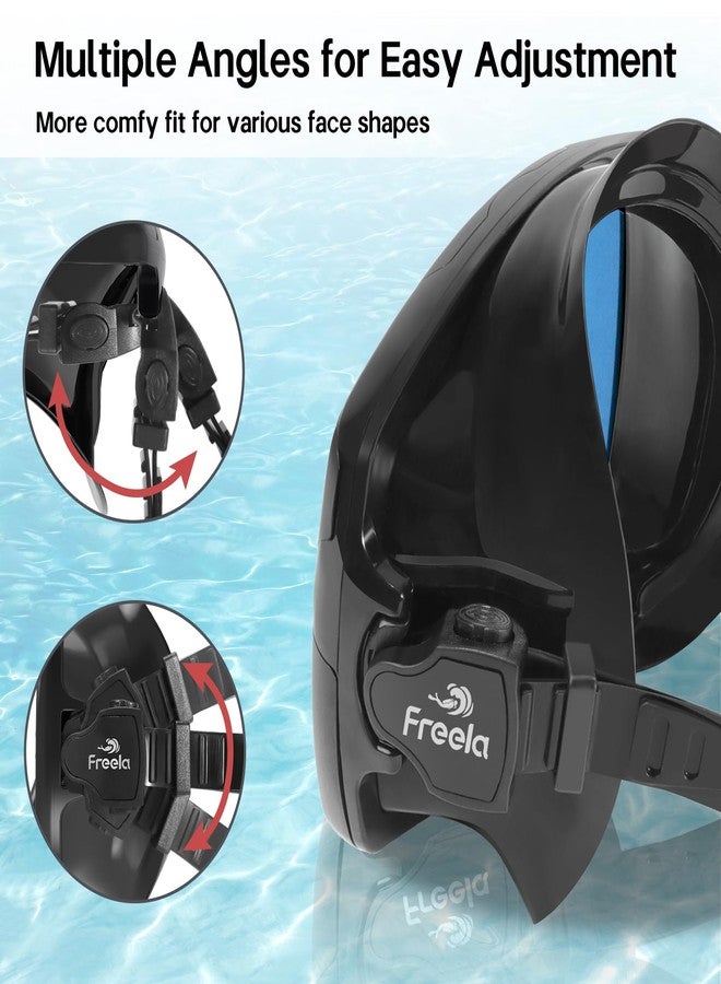 Freela Adult Snorkel Diving Mask with Nose Cover for Men Women Youth, Anti Fog Waterproof 180° Clear Wide View Mirrored Orange Lenses Great Sealing Scuba Free Diving Goggles - Image 5