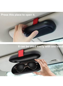 Bukela Car Sunglass Holder, Car Visor Sunglasses Case, Universal Automotive Eyeglasses Organizer Protective Box Car Accessories for Car  - Image 4