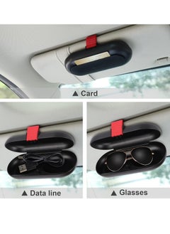 Bukela Car Sunglass Holder, Car Visor Sunglasses Case, Universal Automotive Eyeglasses Organizer Protective Box Car Accessories for Car  - Image 5