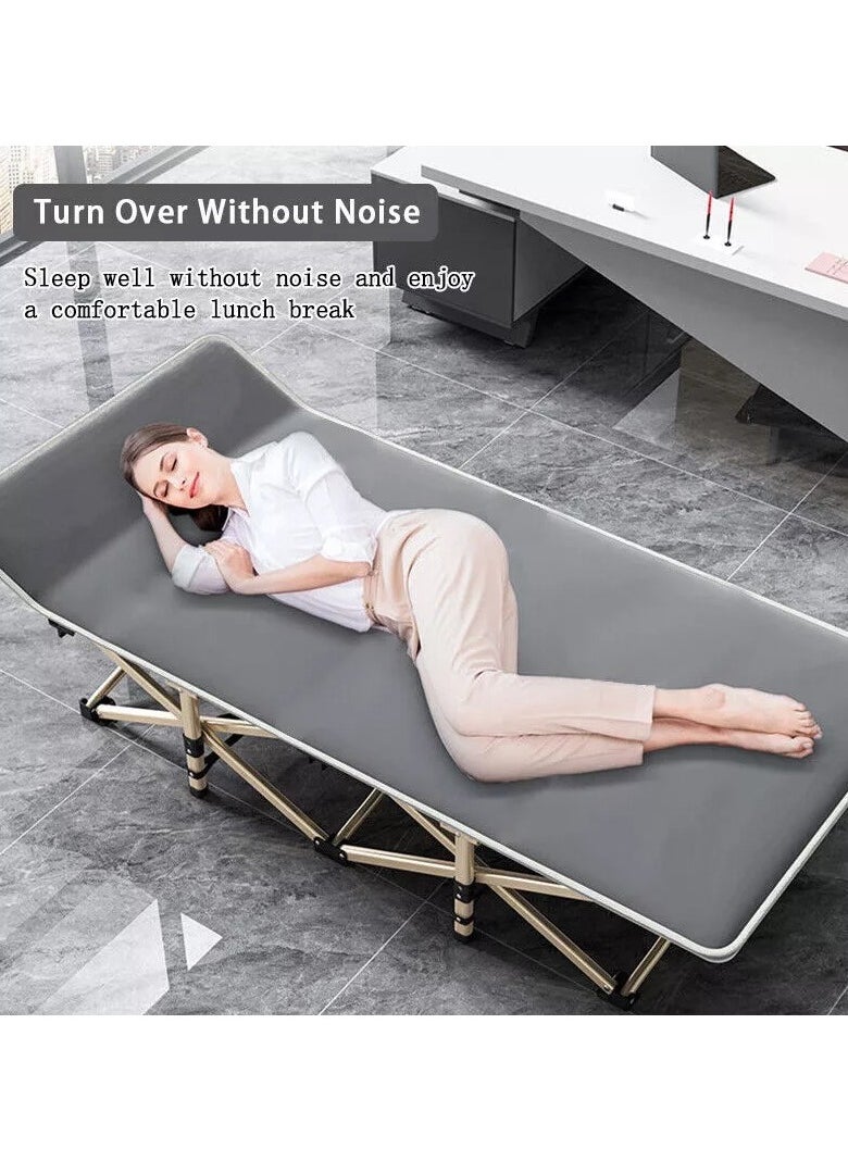 Pretocter Camping Cot Folding bed with Mattress and Portable Storage Bag,Foldable Aluminium Single Bed for Adults and kids Camping,Travel,Home,Office Rest,(Bear 180KG,74.8X27.9X14.1inch)  - Image 3