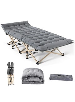 Portable Camping Cot,2-in-1Outdoor Folding Bed for Adults and Kids,Nap Bed Travel Sleeping Chair With Cotton Bed Mattress and Storage Bag(Grey,190*71*36cm) - pzsku/Z3379AFC1A13E7B442AE3Z/45/_/1734601571/b977f024-d8a9-4c46-afb8-53d16c080e03