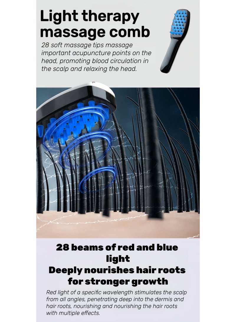 KADRAMA Electric Hair Growth Comb Infrared Laser Hair Care Style Anti-Hair Loss Hair Red Light Treatment Head Massager Hair Brush - Image 3