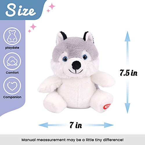 Hopearl Talking Husky Repeats What You Say Shaking Head Electric Interactive Animated Toy Speaking Plush Buddy Birthday Festival for Toddlers 75 - Image 5