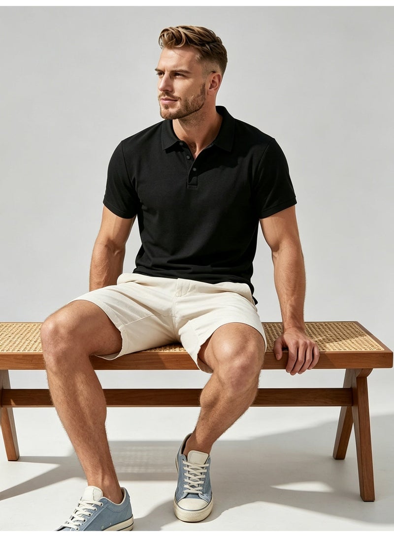 general Men's Short Sleeve Polo Shirts,Basic Golf T-Shirts for Men,Regular Fit Breathable Quick-Dry Shirt,Classic Moisture Wicking Performance Tees Summer,Athletic Running Top,Business and Casual Wear, Black - Image 4
