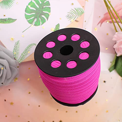 JESEP Rose Fold Over Elastic 5/8 inch 15mm Elastic Bands for Sewing 40 Yards Wide Elastic Headbands Stretchy Ribbon for Crafts-Elastic Straps Trim for Girls Hair Ties-Bow-DIY Projects-Clothes - Image 4