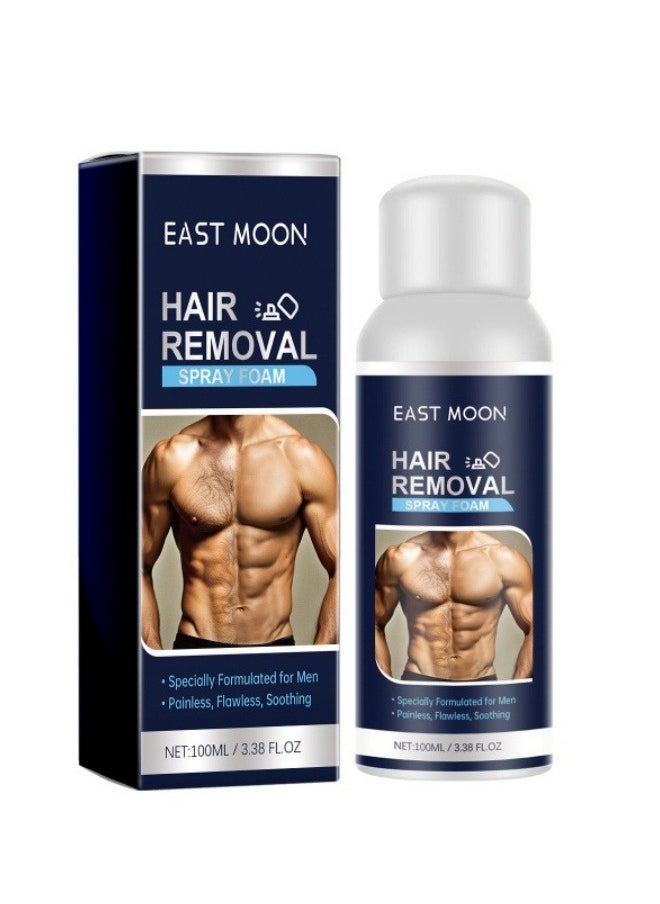 East Moon - Hair Removal Spray Foam for Men, Painless Hair Removal Spray Armpit Gentle Hair Remover Refreshing Quick Hair Removal Spray, Safe Hair Depilatory For Male Underarm, Chest, Back, Legs - Image 1