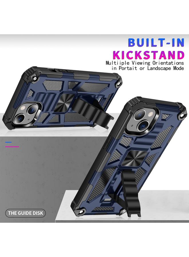 S-TOP Case For iPhone 13 Armor Shockproof TPU + PC Magnetic Protective Case with Holder - Image 3