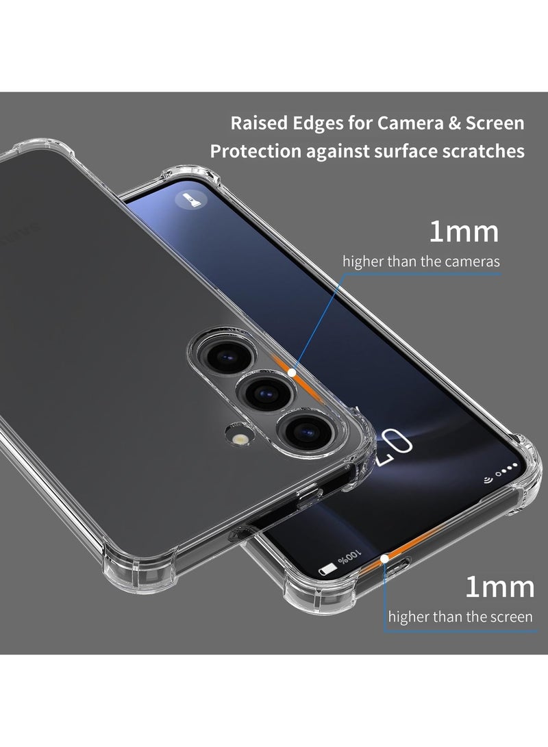 Case for Samsung Galaxy S24 FE Cover Clear Back Air Cushion Soft Silicone Shockproof Anti-Scratch Protective Bumper Shell Corner for Samsung Galaxy S24 FE Clear - Image 3