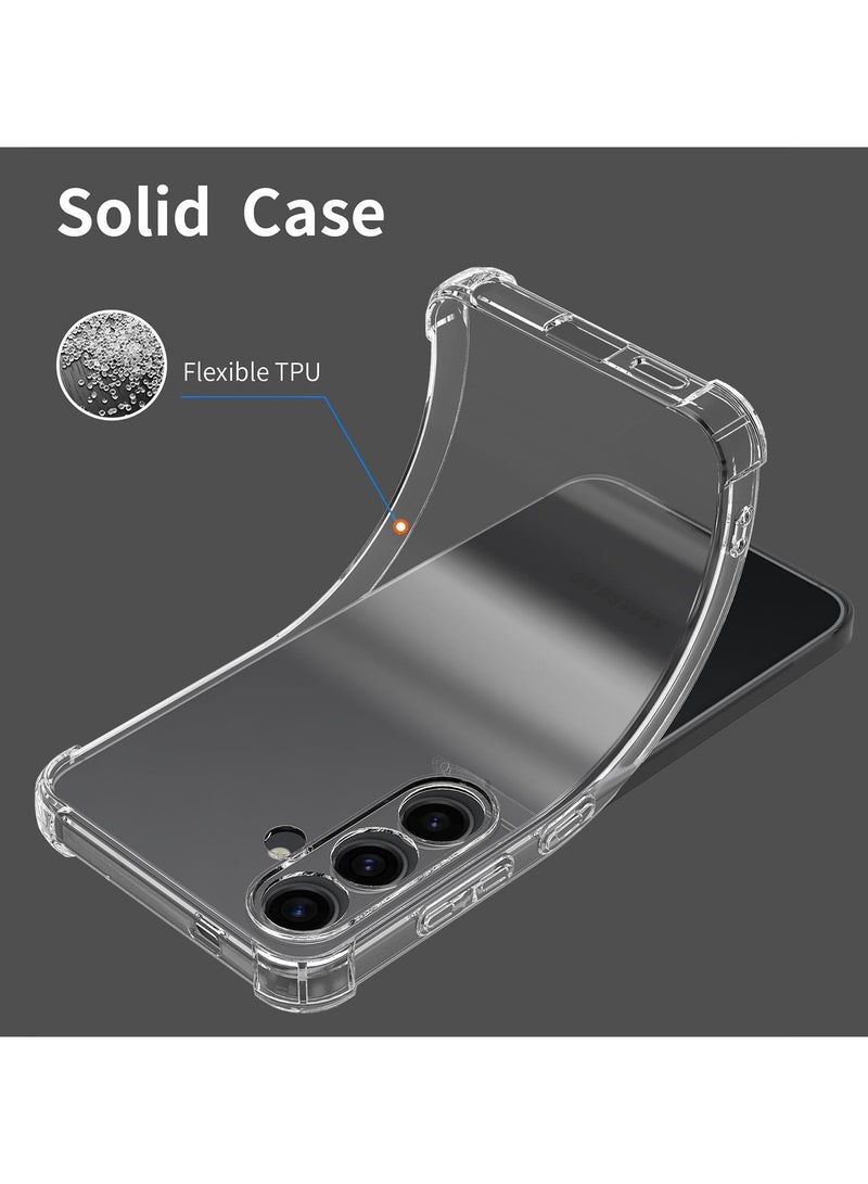 Case for Samsung Galaxy S24 FE Cover Clear Back Air Cushion Soft Silicone Shockproof Anti-Scratch Protective Bumper Shell Corner for Samsung Galaxy S24 FE Clear - Image 4