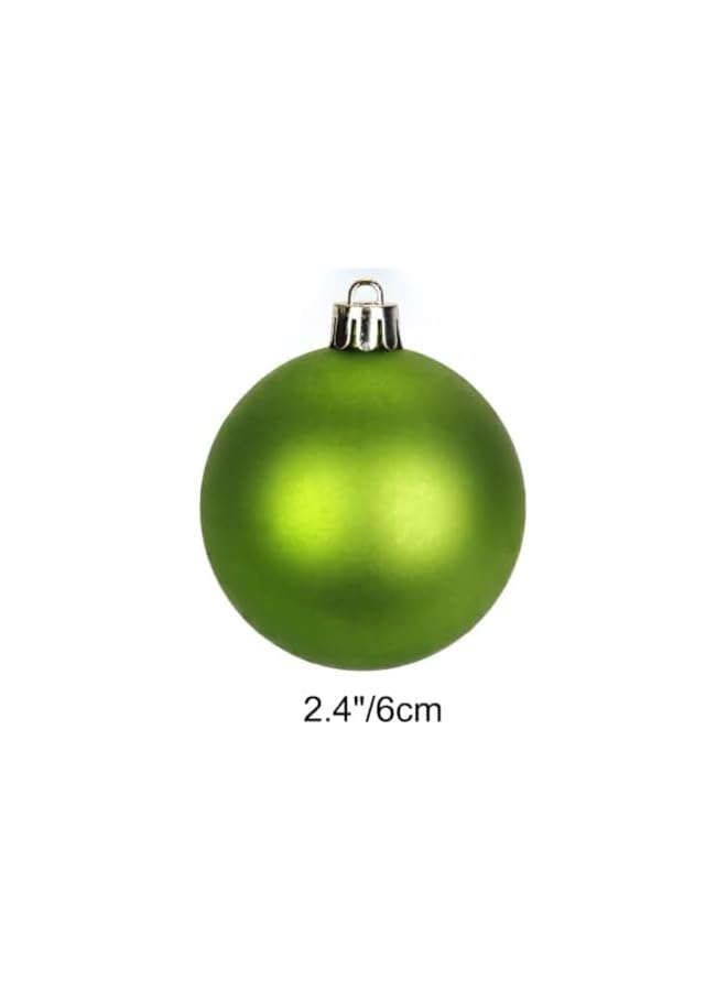 The Bros Christmas Ball Ornaments 6CM Ball- Set of 10, Xmas Tree Baubles, Holiday Decorations for Home, Party, and Tree, Color-Lime-Green - Image 2