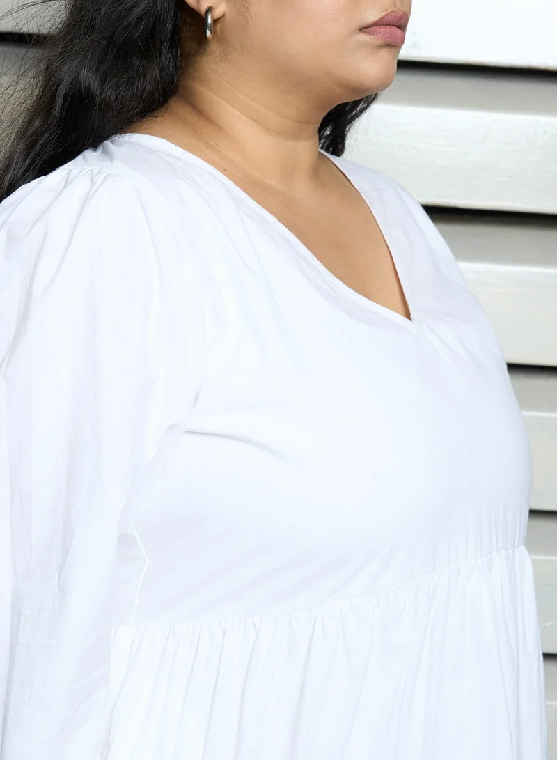 HIGH STAR Tiered Cotton Dress