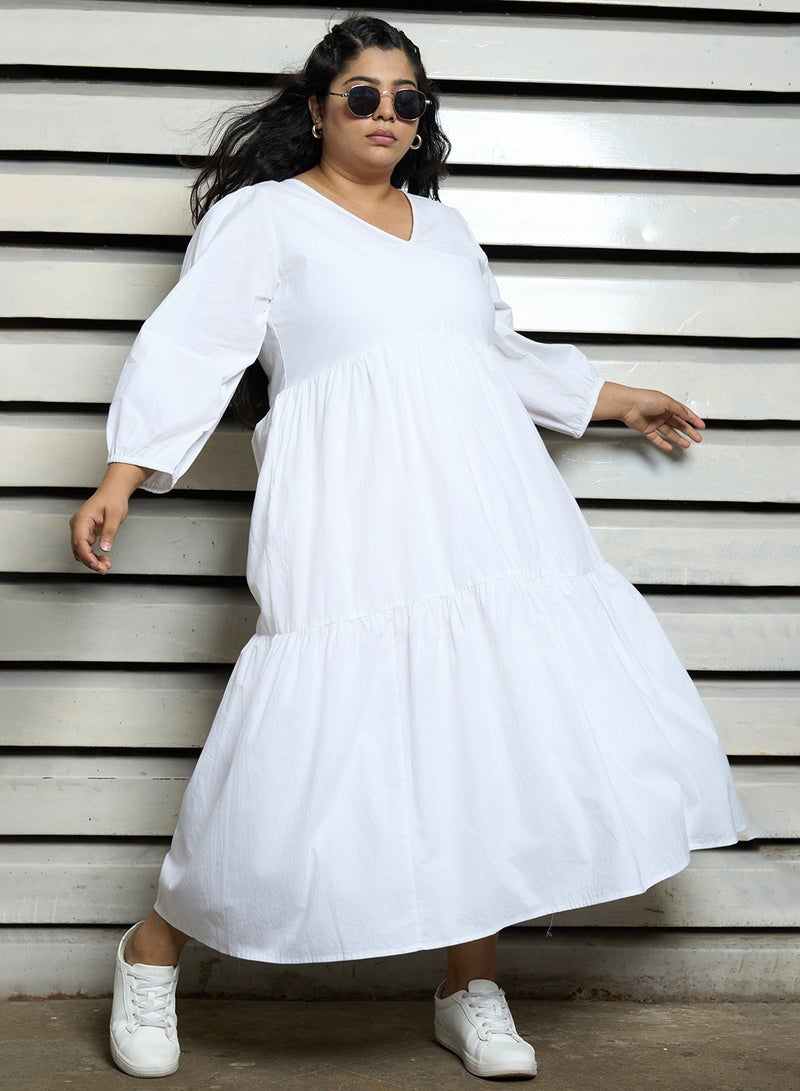 HIGH STAR Tiered Cotton Dress  - Image 2