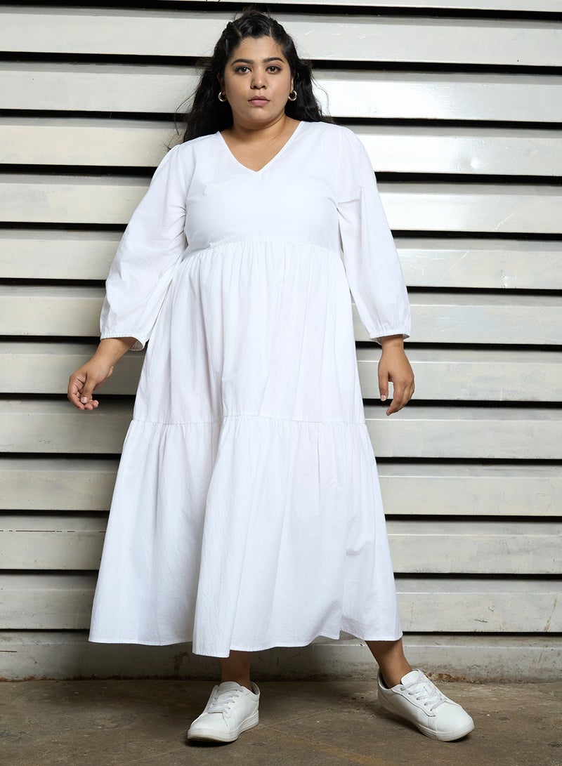 HIGH STAR Tiered Cotton Dress  - Image 1