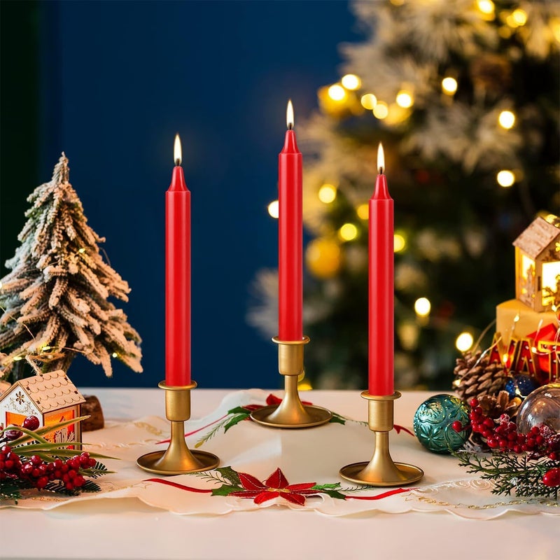 Howemon 40pcs Candles for Christmas Tree - Decorations - Christmas Pyramids Carousel - 4 inch X 0.5 inch Diameter - 1.5 Hour Burn Time RED - Image 5