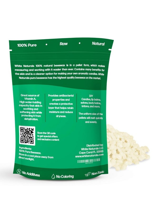 White Naturals - White Naturals White Beeswax Pellets 1 lb (16 oz), Pure, Natural, Cosmetic Grade, Bees Wax Pastilles, Triple Filtered, Great For DIY Lip Balms, Lotions, Candles - Image 1
