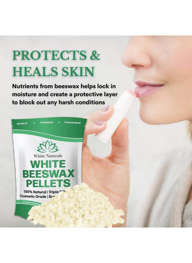 White Naturals - White Naturals White Beeswax Pellets 1 lb (16 oz), Pure, Natural, Cosmetic Grade, Bees Wax Pastilles, Triple Filtered, Great For DIY Lip Balms, Lotions, Candles - Image 1