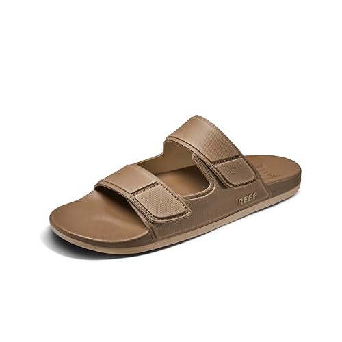 Reef Cushion Tradewind Mens Slides, Adjustable Straps, Ultra Soft Cushion Footbed, Arch Support, Fossil, 7 - Image 1
